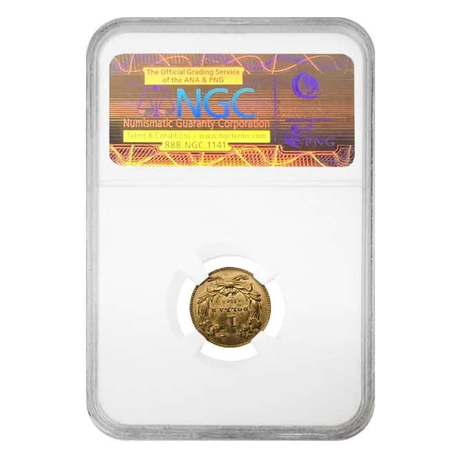 1862 $1 Gold Indian Princess Head Type 3 NGC MS 61