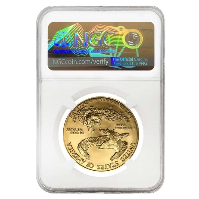 1988 1 oz $50 Gold American Eagle NGC MS 69 Mint Error