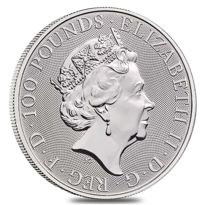 2019 Great Britain 1 oz Platinum Queen's Beasts (Unicorn of Scotland) Coin .9995 Fine BU