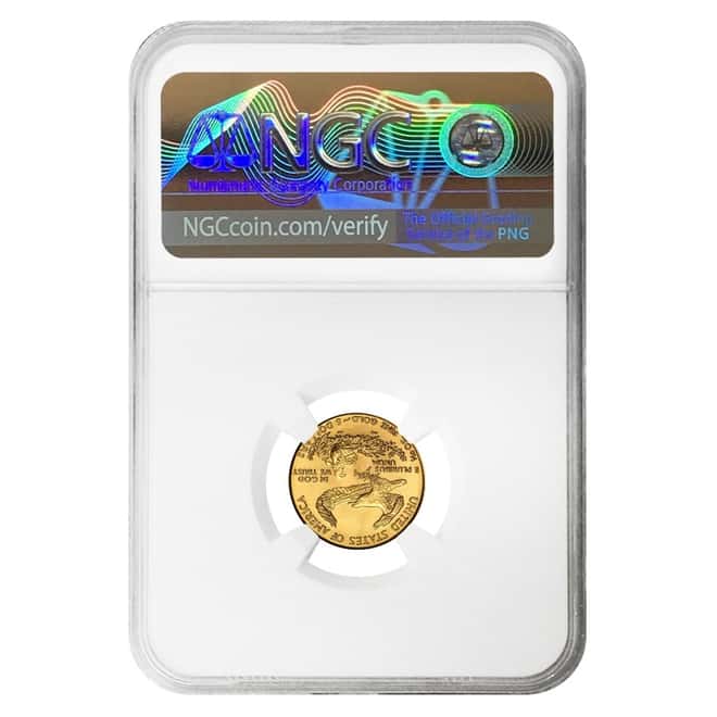 1998 1/10 oz $5 Gold American Eagle NGC MS 69 Mint Error