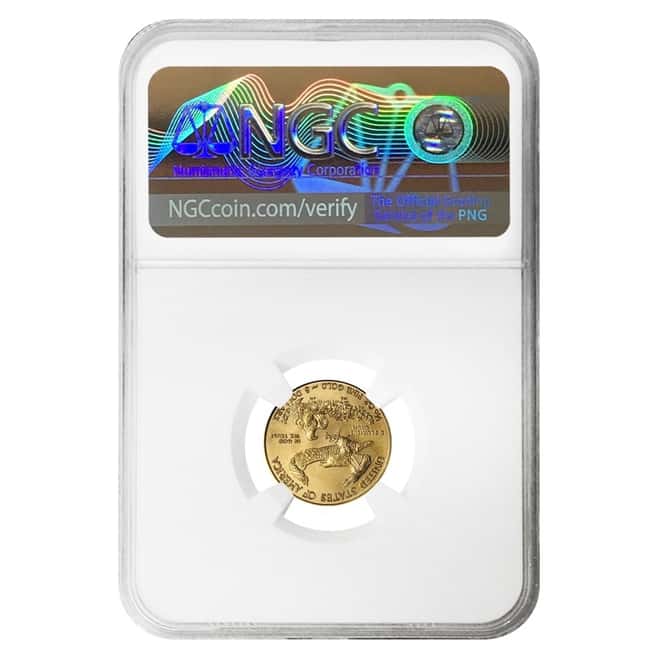 2016 1/10 oz $5 Gold American Eagle NGC MS 69 Mint Error (Obv Struck Thru)  