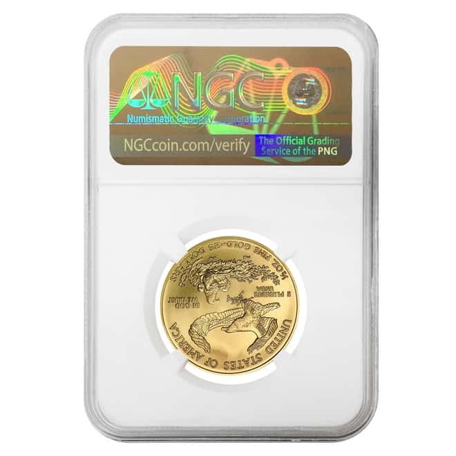 2002 1/2 oz $25 Gold American Eagle NGC MS 70