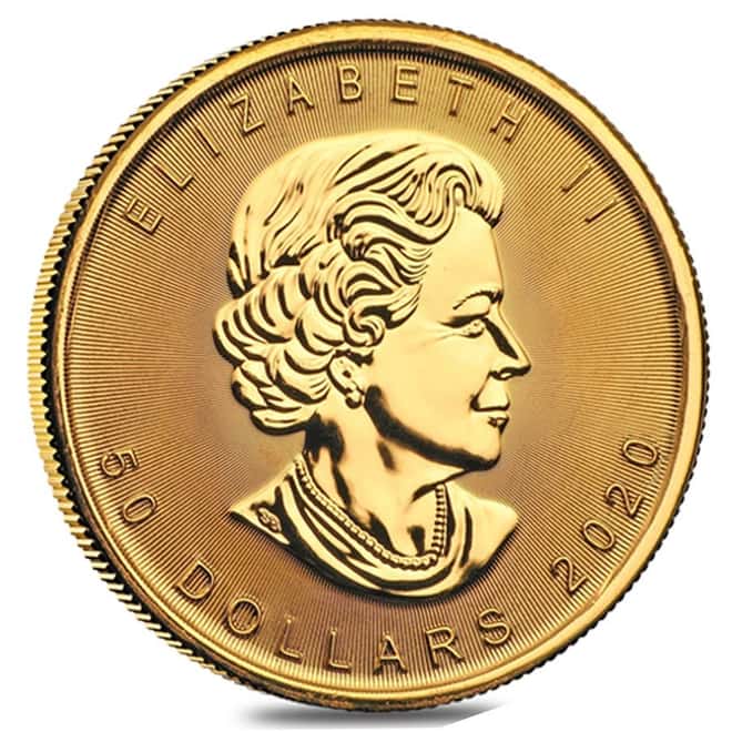2020 1 oz Canadian Gold Maple Leaf $50 Coin .9999 Fine BU