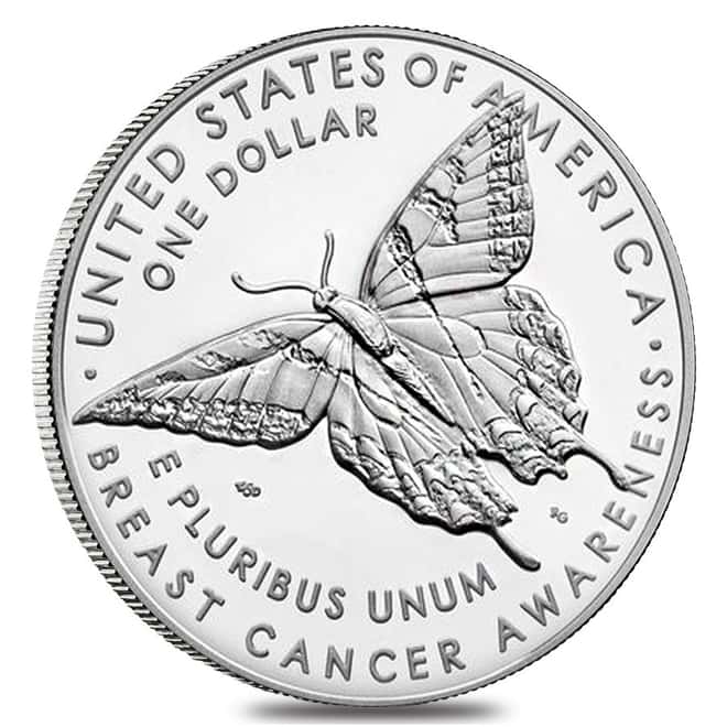 2018 P Breast Cancer Awareness Proof Silver Dollar Commemorative (w/Box & COA)