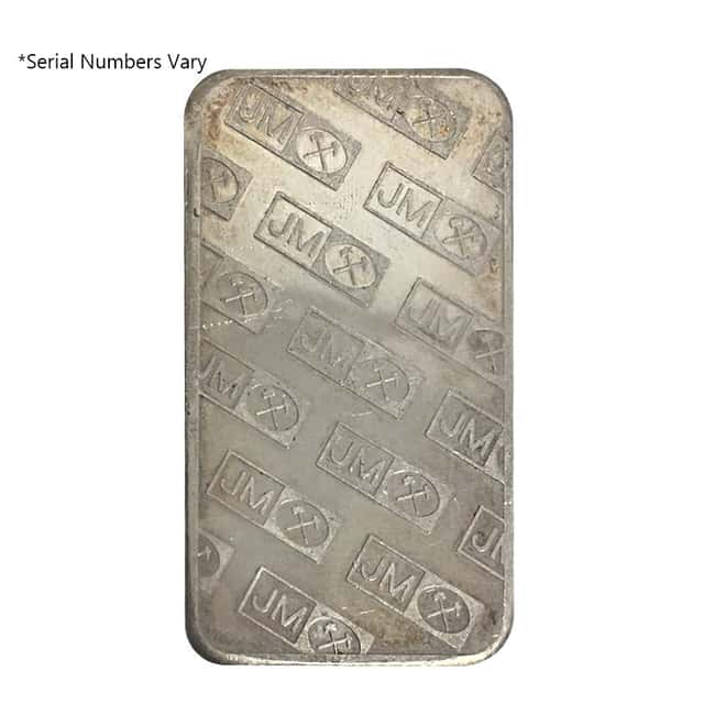 5 oz Johnson Matthey Silver Vintage Bar .999 Fine