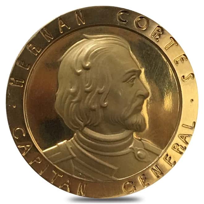 1963 Mexico Cortes and Cuauhtemoc Gold Medal AGW 1.227 oz