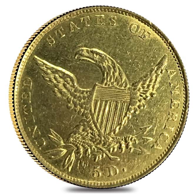 1835 $5 Classic Head Half Eagle Gold Coin - Ex-Jewelry
