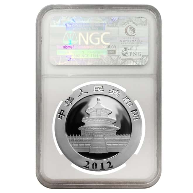 2012 1 oz Chinese Silver Panda 10 Yuan NGC MS 69 Early Releases