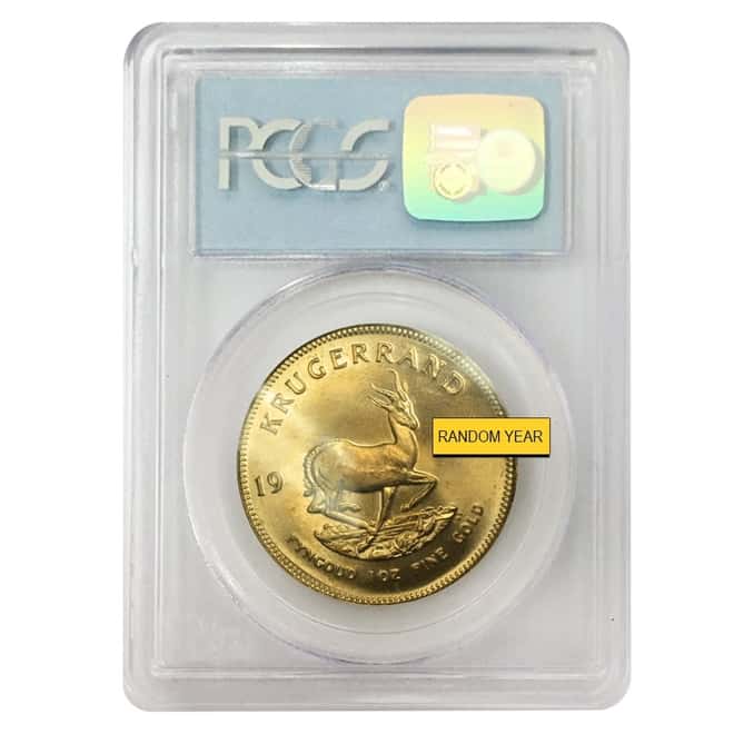 1 oz South African Krugerrand Gold Coin PCGS Gem UNC 9-11-01 WTC Ground Zero (Random Year)