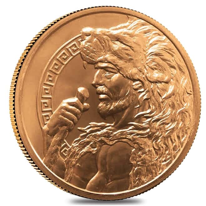 5 oz 12 Labors of Hercules Copper Round