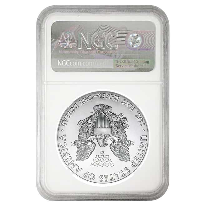2001 1 oz Silver American Eagle $1 Coin NGC MS 69