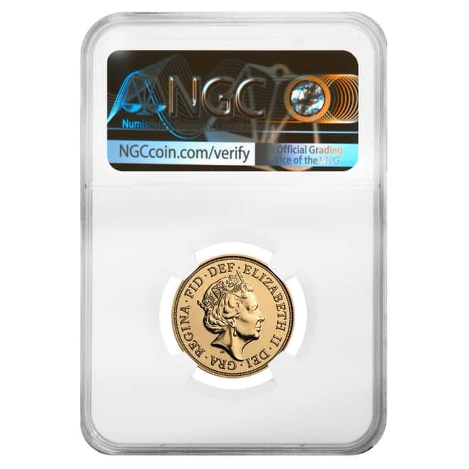 2016 Great Britain Gold Sovereign NGC MS 65 Mint Error