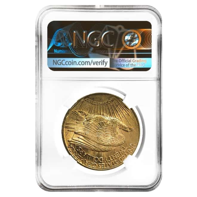 1923 $20 Gold Saint Gaudens Double Eagle Coin NGC MS 63