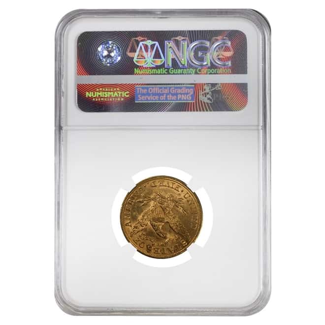 1891 $5 Liberty Head Gold Half Eagle Coin NGC MS 62