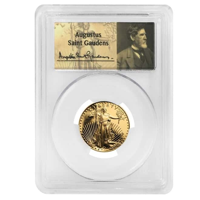 1997 W 1/4 oz $10 Proof Gold American Eagle PCGS PF 70 DCAM (Saint-Gaudens Sign Label)