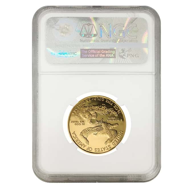 2008 W 1/2 oz $25 Proof Gold American Eagle NGC PF 70 UCAM (Saint-Gaudens Sign Label)