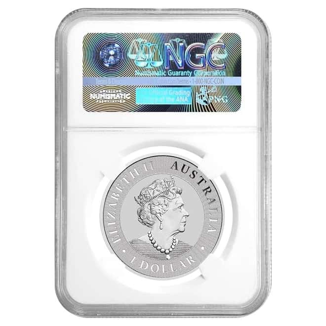 2019 1 oz Australian Silver Kangaroo Perth Mint NGC MS 70 Early Releases