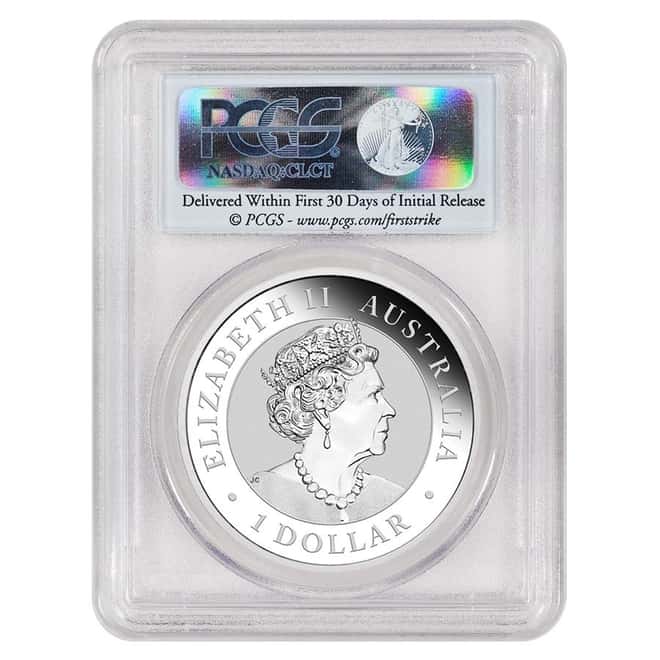 2019 1 oz Silver Australian Kookaburra Perth Mint PCGS MS 70 First Strike