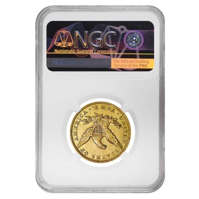 1850 Small Date $10 Liberty Head Gold Eagle Coin No Motto NGC AU 55 CAC