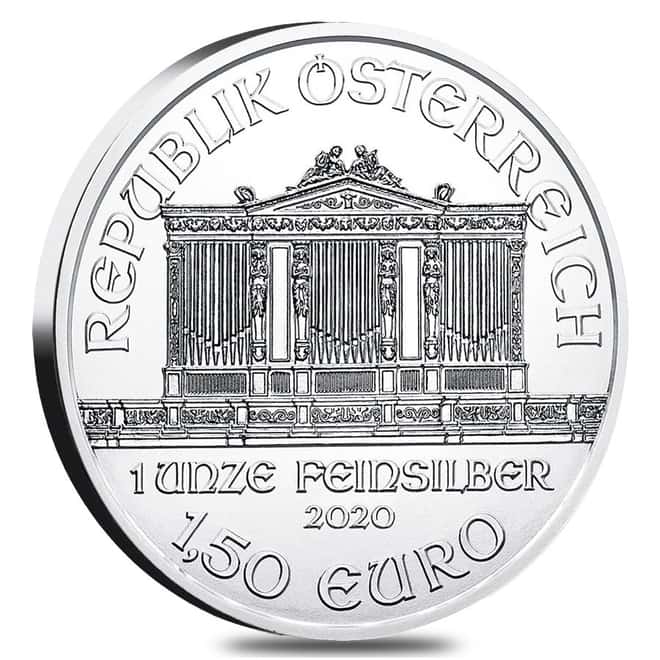 Roll of 20 - 2020 1 oz Austrian Silver Philharmonic Coin BU (Lot, Tube of 20)