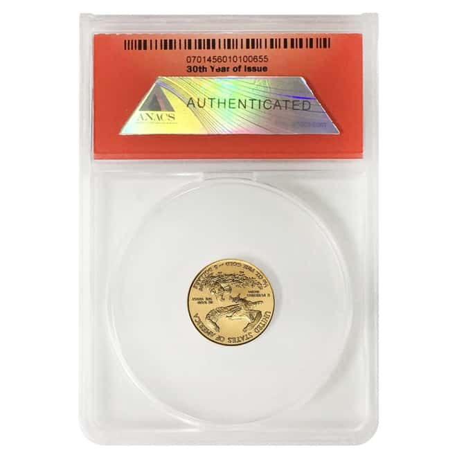 2015 1/10 oz $5 Gold American Eagle ANACS MS 70 First Release