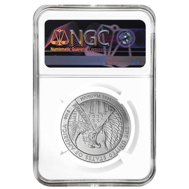 2007 W 1 oz $100 Burnished Platinum American Eagle Coin NGC MS 70