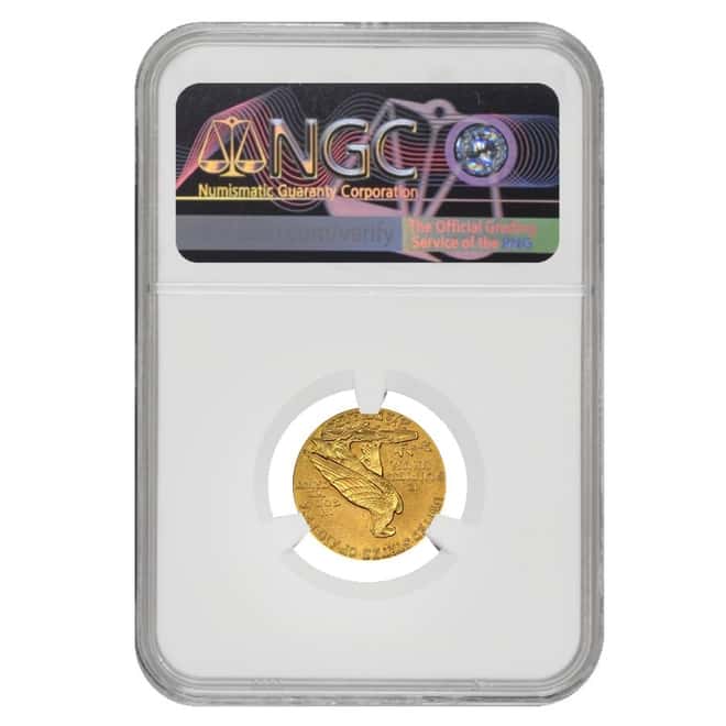 1915 $2.5 Indian Head Quarter Eagle Gold Coin NGC MS 62