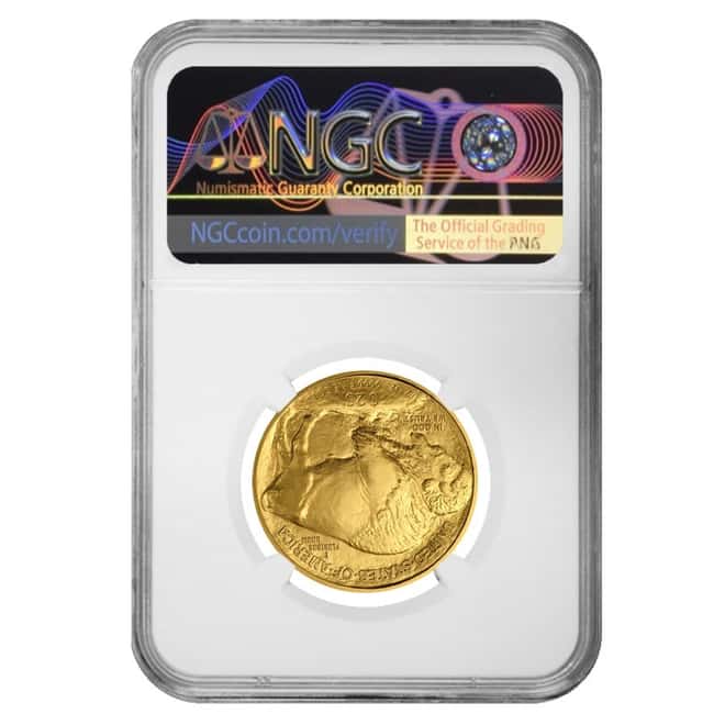 2008 W 1/2 oz $25 Burnished Gold American Buffalo Coin NGC MS 64