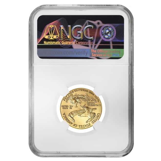 2008 W 1/4 oz $10 Burnished Gold American Eagle NGC MS 69