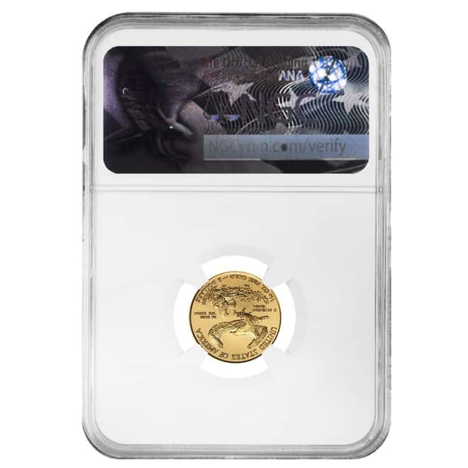 2017 1/10 oz $5 Gold American Eagle NGC MS 70