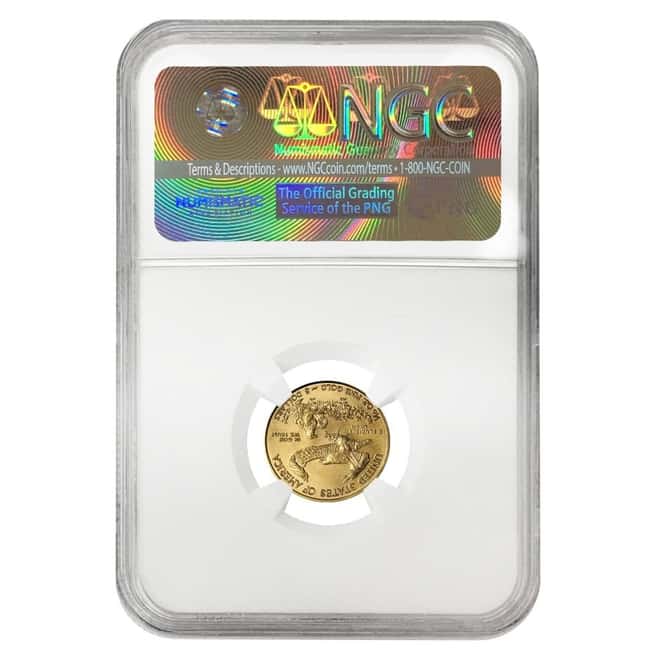 2016 1/10 oz $5 Gold American Eagle NGC MS 70 (Random Signature Label)
