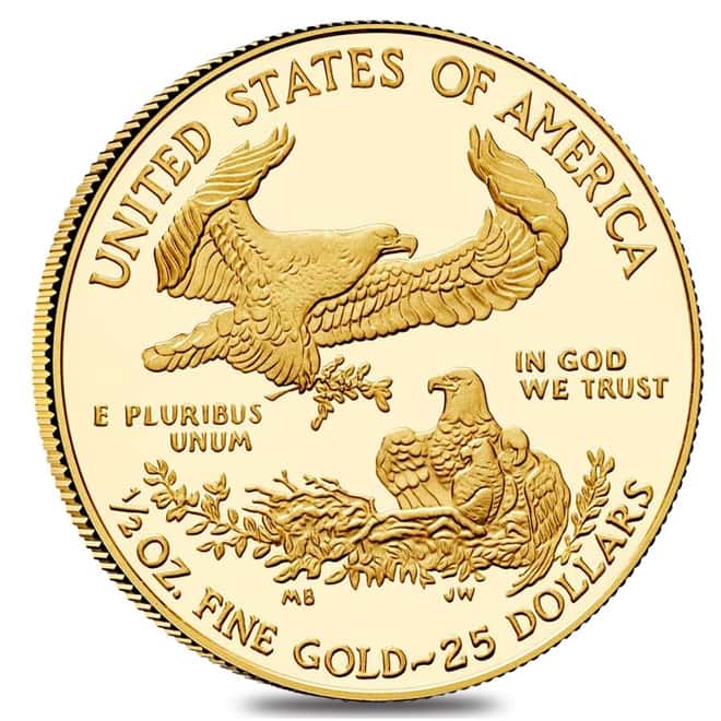 2018-W 1/2 oz $25 Proof Gold American Eagle (w/Box & COA)