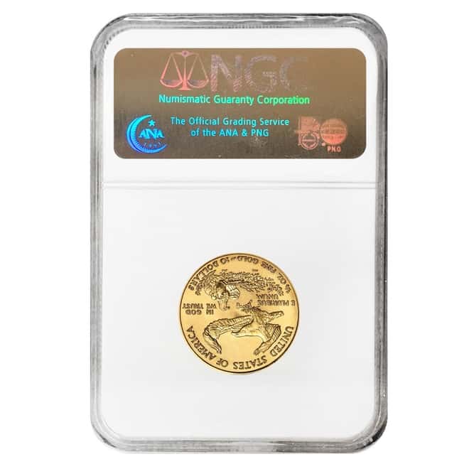 2006 W 1/4 oz $10 Burnished Gold American Eagle NGC MS 69
