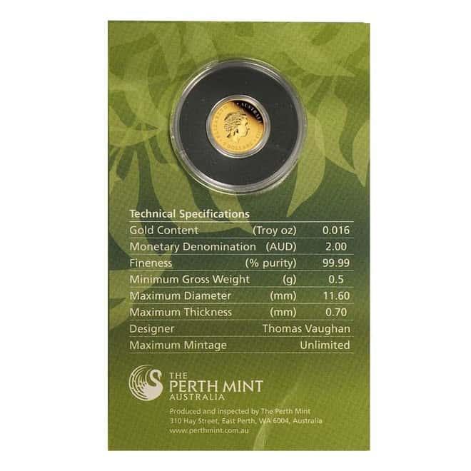 2013 1/2 gram Australian Mini Koala Gold Coin BU