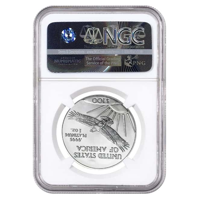 2016 1 oz Platinum American Eagle NGC MS 70 Early Releases