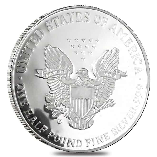 8 oz Silver American Eagle Round .999 Fine (w/Box)