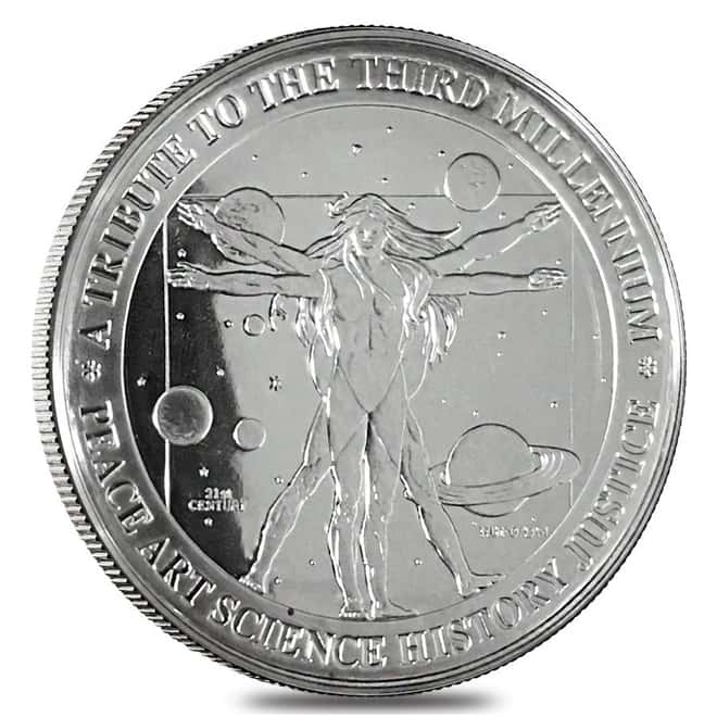 6 oz Silver Millennium Round .999 Fine (w/Box)