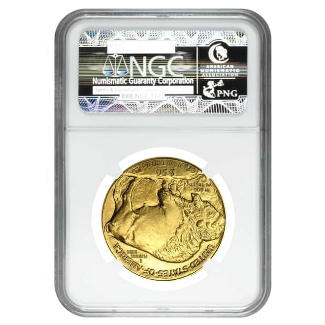 2008 1 oz $50 Gold American Buffalo NGC MS 70