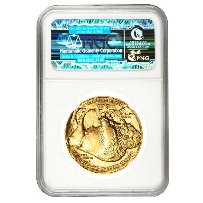 2012 1 oz $50 Gold American Buffalo NGC MS 70