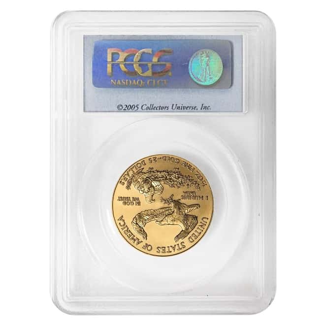 2005 1/2 oz $25 Gold American Eagle PCGS MS 69 - 20th Anniversary