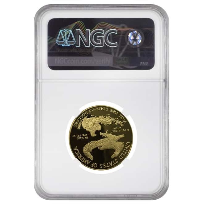 2018-W 1/2 oz $25 Proof Gold American Eagle NGC PF 69 UCAM Early Releases Mint Error