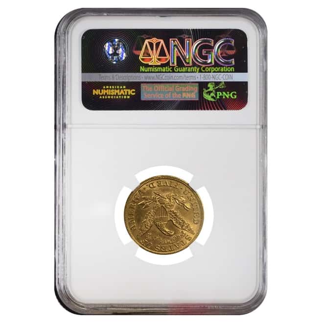 1901 $5 Liberty Head Gold Half Eagle Coin NGC MS 62