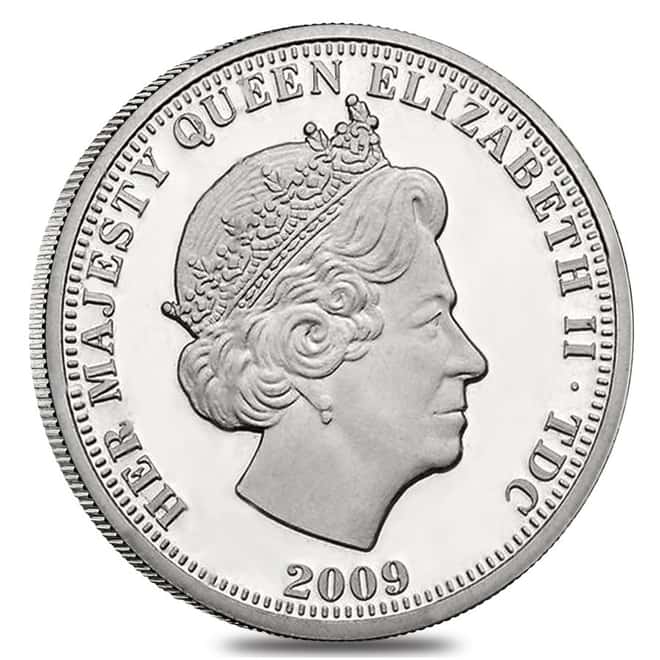 2009 1/10 oz Platinum Trista Da Cunha Proof 5 Pounds