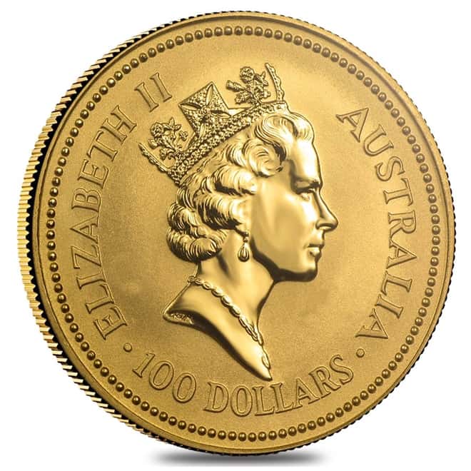 1990 1 oz Australian Gold Nugget Perth Mint Coin .9999 Fine BU