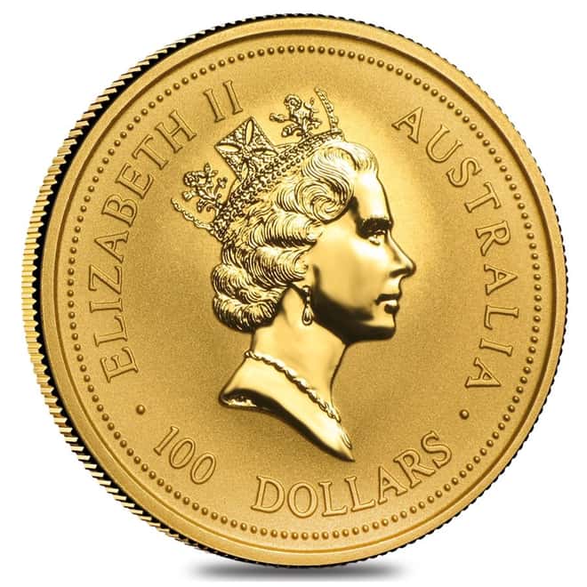 1996 1 oz Australian Gold Nugget Perth Mint Coin .9999 Fine BU