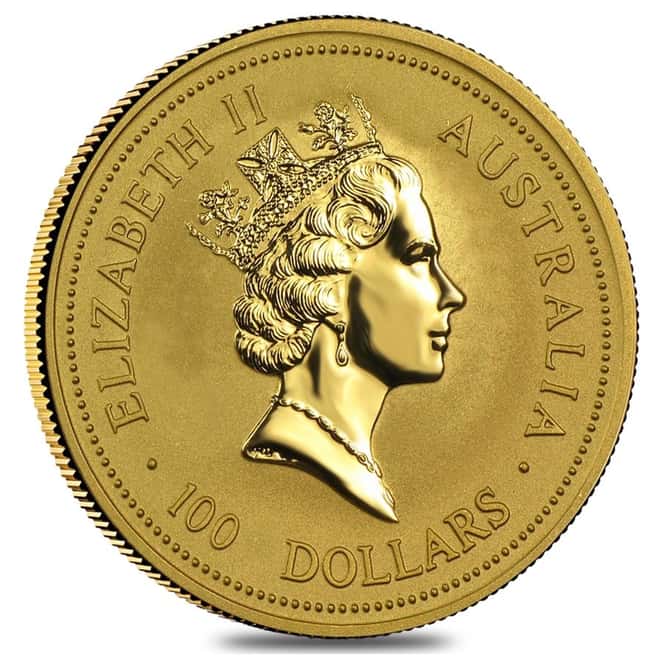 1997 1 oz Australian Gold Nugget Perth Mint Coin .9999 Fine BU