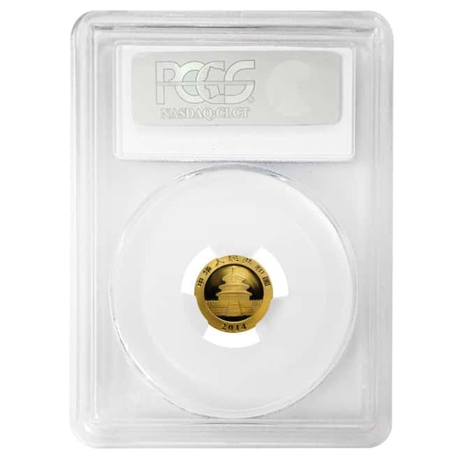 2014 1/20 oz Chinese Gold Panda 20 Yuan PCGS MS 70