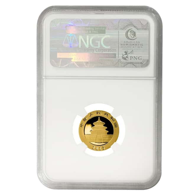 2015 1/10 oz Chinese Gold Panda 50 Yuan NGC MS 70 First Releases