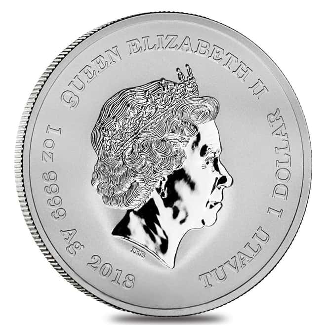 2018 1 oz Tuvalu Ironman Marvel Series Silver Coin .9999 Fine Silver BU In Cap