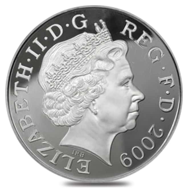 2009 3 oz Platinum King Henry VIII Accession Five Pound Proof Coin (Scruffy)